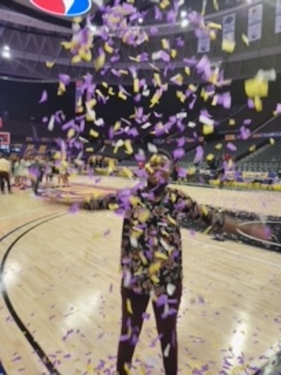 Dawson at the MEAC Men’s Basketball Tournament last year after a Norfolk State win.